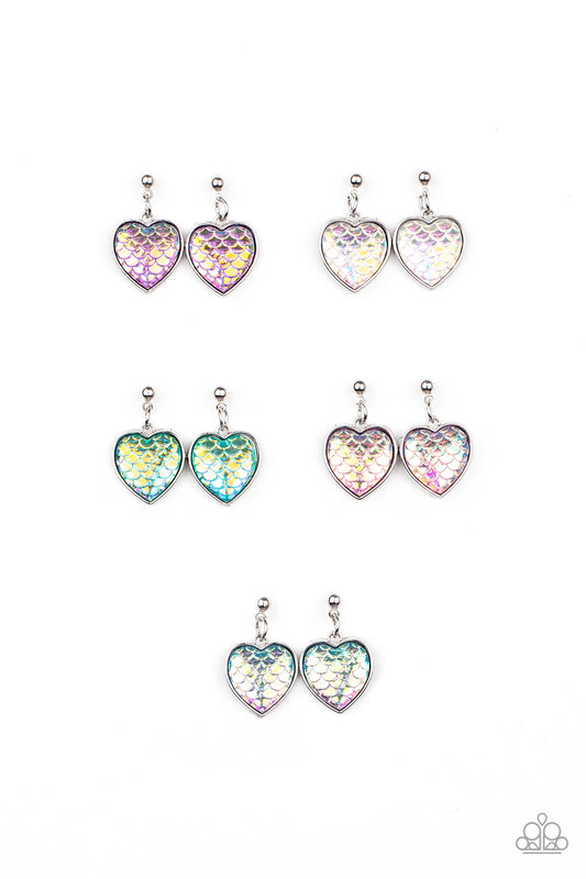 Starlet Shimmer Iridescent Heart Earring Bundle