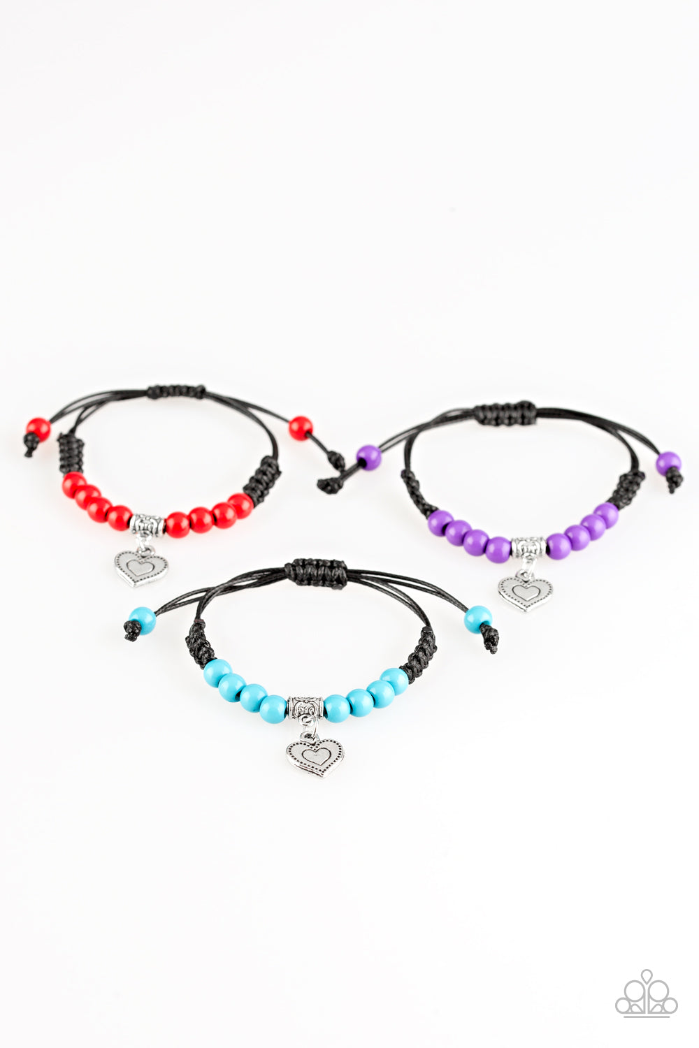 Starlet Shimmer Heart Pull Cord Bracelet Bundle