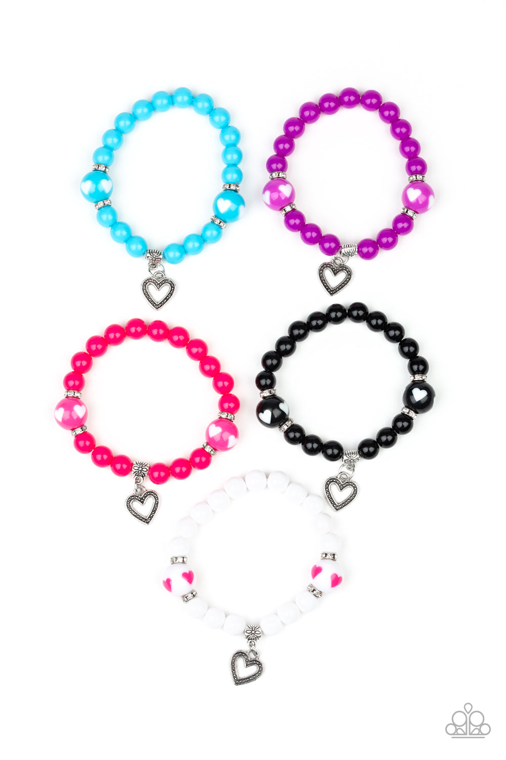 Starlet Shimmer Heart Charms Bracelet Bundle